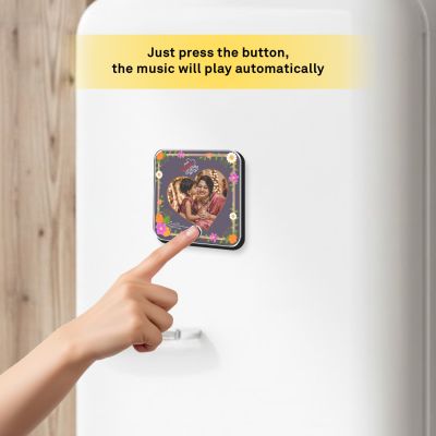 Personalized Musical Fridge Magnet for Mom (Photo & Song)